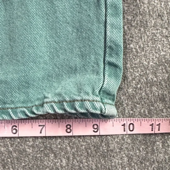 Urban Outfitters BDG High & Wide Jeans Baggy Barrel Skate Denim Mint Green 24 - Picture 15 of 15